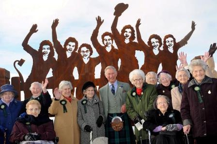 Prince Charles meets the Land Girls